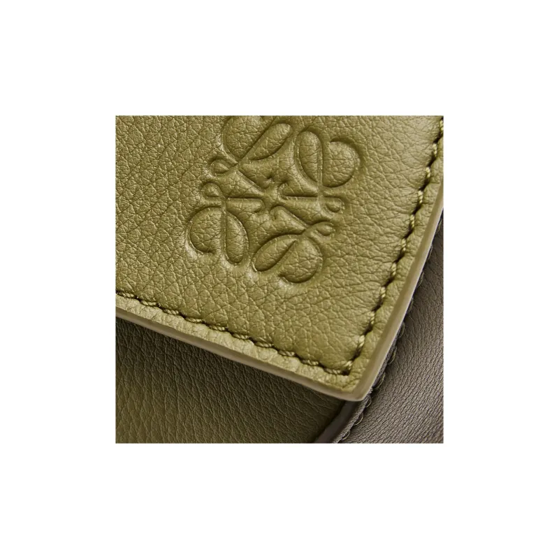 LOEWE Puzzle Cow Leather Shoulder Bag, Crossbody Bag, Handbag Trumpets Women's Olive Green/Dark Green-5