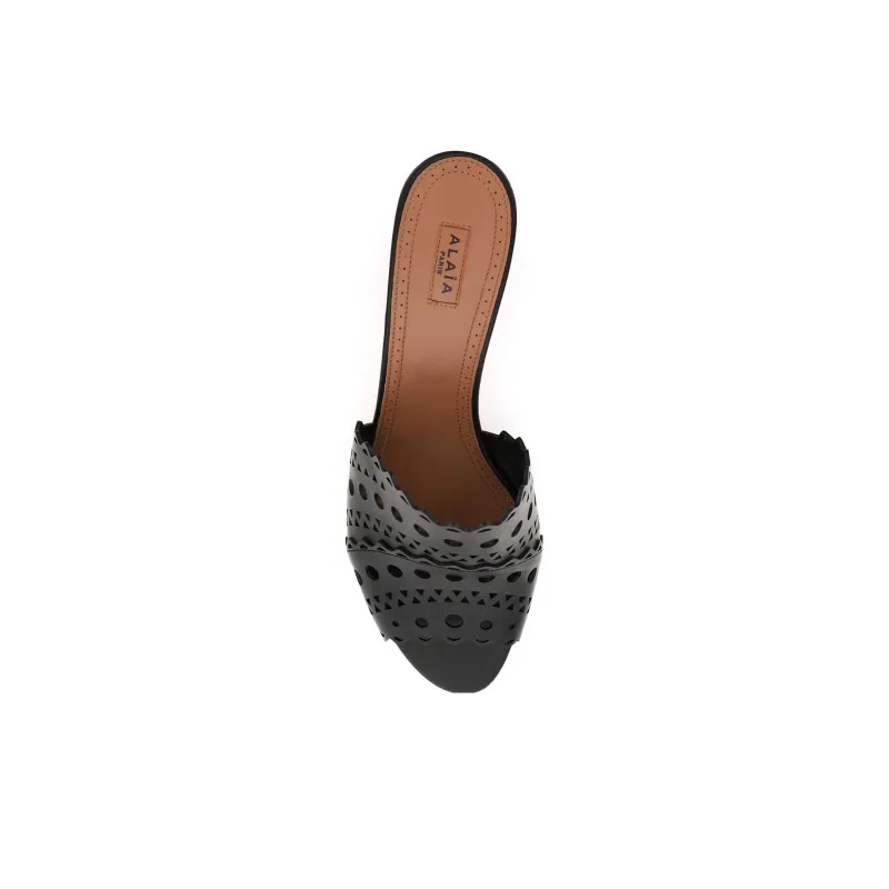 Alaia Slide Slippers Women's Black-3