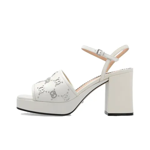 GUCCI GG Stud-embellished Platform Sandals