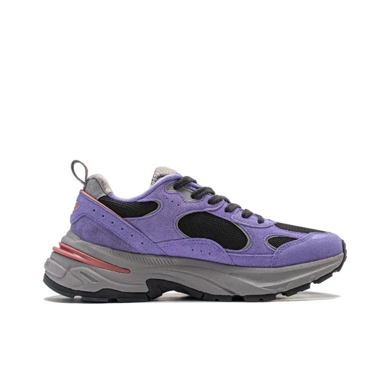 LiNing Beichen Anti-Slip Wear-Resistant Low-Top Running Shoes Women's Purple Black-1