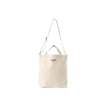Beams Cotton Canvas Canvas Bag Tote Bag Shopping Bag Shoulder Bag Handbag Regular Men's Ecru