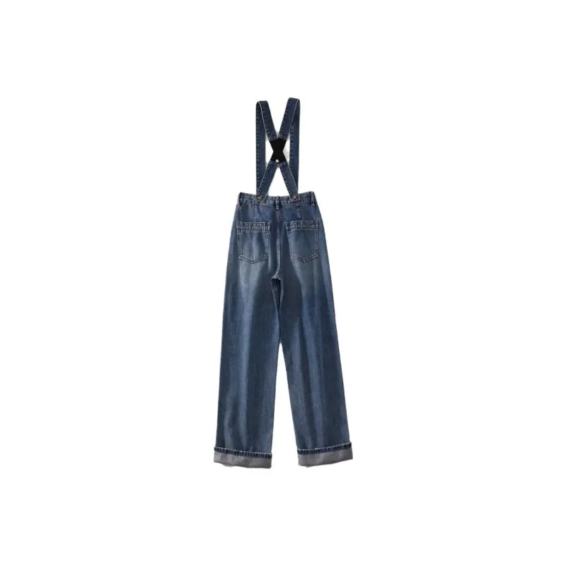 Ran and pure Overalls Women's Blue-1