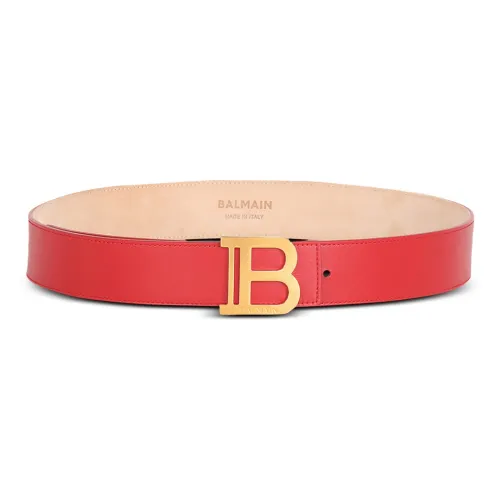 BALMAIN B-Belt Logo-buckle Leather Belt