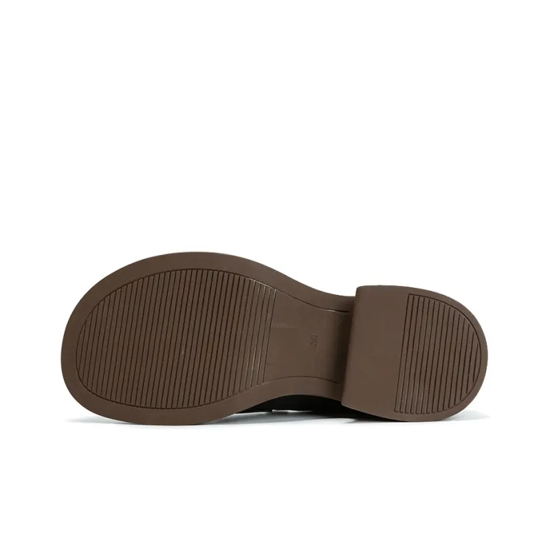Q.VONTON Loafers Women's Low Top Black/Coffee-4