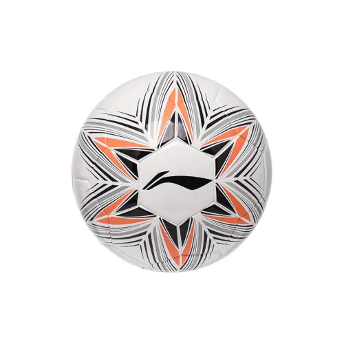LINING YOUNG Football Size 5 Soccer TPU Machine Stitched Soccer Ball Kids' White Black