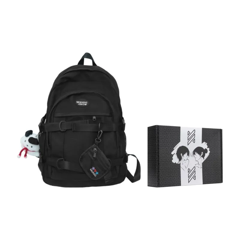 NOMK Nylon Backpack Large Size Unisex Blue-1