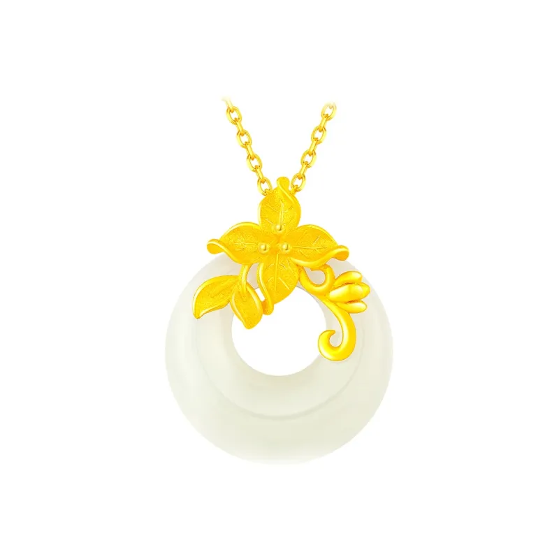 LAOMIAO Pendants Pale Greenish White Jade Women's-0