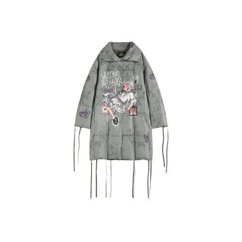 ELF SACK Down Jackets Women's Rose Princess Vintage Gray