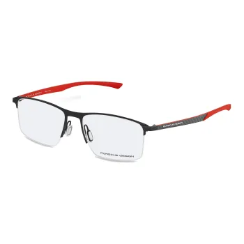 PORSCHE DESIGN Stainless Steel Carbon Fiber Rectangular Eyeglass Frames Unisex