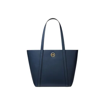 MICHAEL KORS Cow Leather And Artificial Leather Tote Bag, Shopping Bag, Shoulder Bag Women's Marine Blue