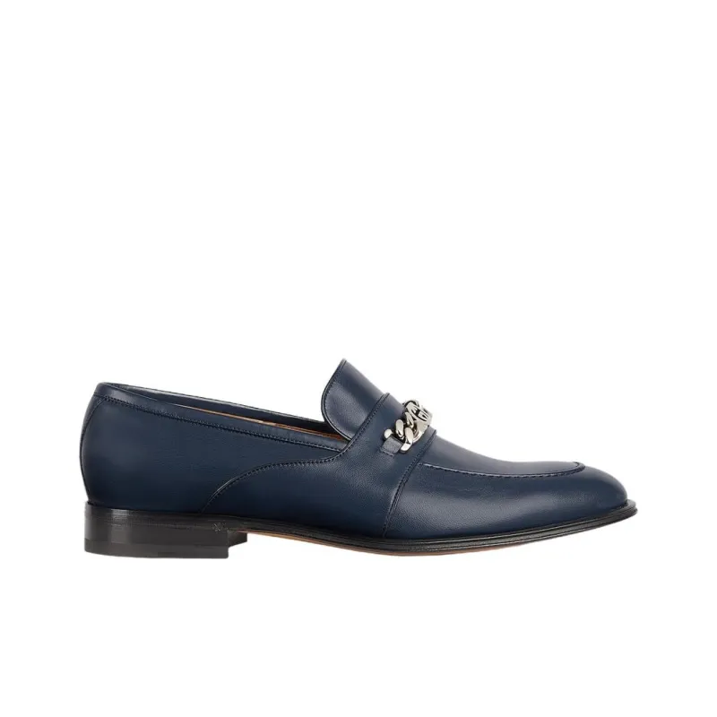 GUCCI Interlocking Casual Leather Shoes Men's Dark Blue-1