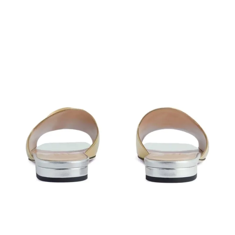 GUCCI Stylish Sandals Women's Gold-4