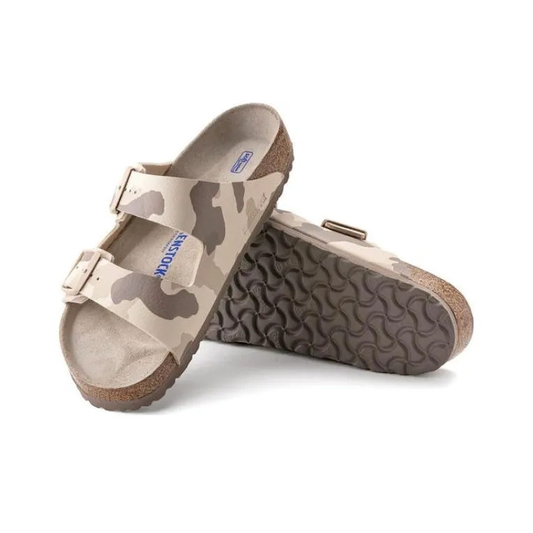 Birkenstock Slide Slippers Women's Taupe Camouflage-3