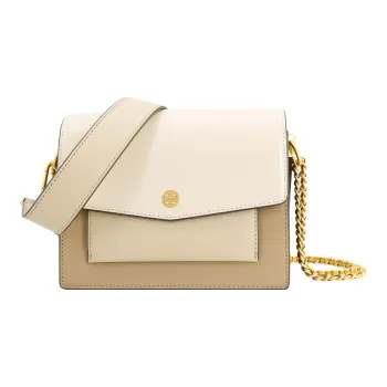 TORY BURCH Robinson Cow Leather Crossbody Handbag Shoulder Bag Women's Cheese White