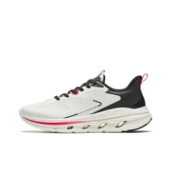 Anta Durable Breathable Low Top Running Shoes Men's Black White