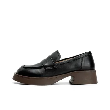 Q.VONTON Loafers Women's Low Top Black/Coffee