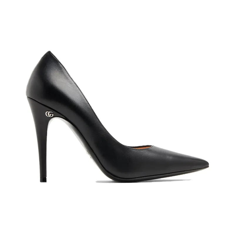 GUCCI Slim Heel High Heels 10.5cm Women's Black-1