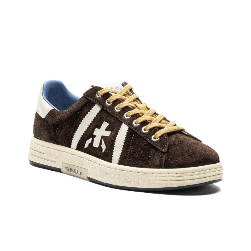 PREMIATA Russel Low Top Skateboard Shoes Men's Brown-1