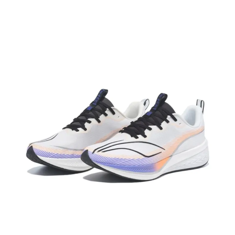 LiNing Red Hare 6 Pro Cushioning, Wear Resistant Low Top Sprint Running Shoes Men's White-2