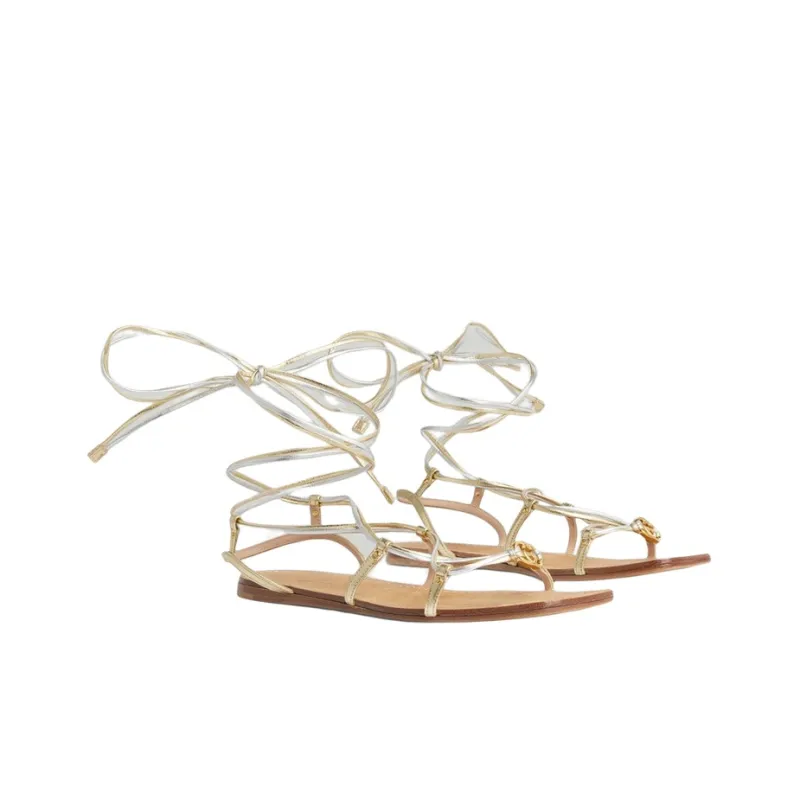 GUCCI Strap Sandals Women's Gold-1