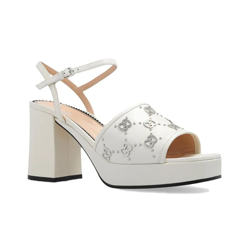 GUCCI GG Stud-embellished Platform Sandals-2