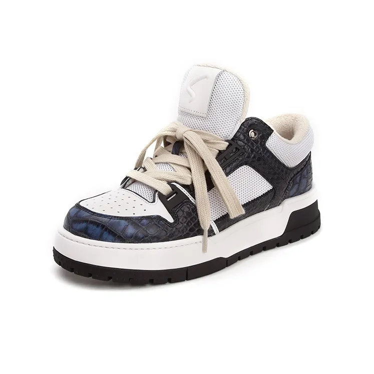 Satchi Low-Top Casual Shoes Men's Blue White 4CM-1