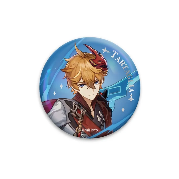GenShin Xiao Zhongli Tartaglia Venti Hu Tao Abadeo Ganyu Qiqi Character Illustration Collection Badges-2