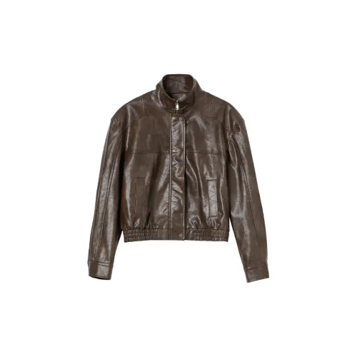 WESTLINK Leather Jackets Women's Brown