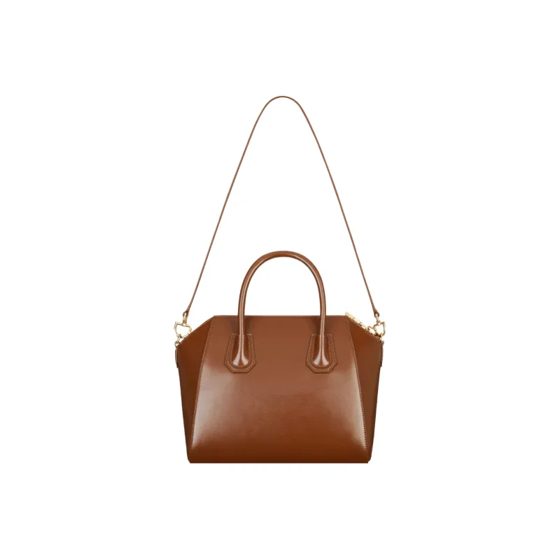GIVENCHY Antigona Cow Leather Shoulder Bag Crossbody Bag Handbag Small Size Women's Walnut Brown-2