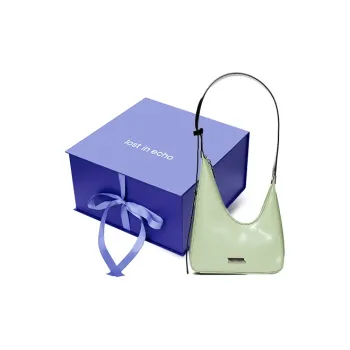 Lost In Echo Cow Leather Crescent Bag, Underarm Handbag, Shoulder Bag Trumpets Women's Mint Green