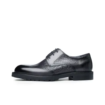 LAORENTOU Dress Shoes Men Low Top Brown/Black