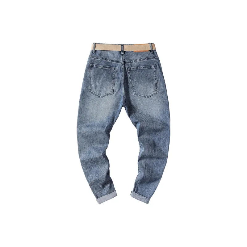 FAIRWHALE Jeans Spring Summer Unisex Denim Blue-1