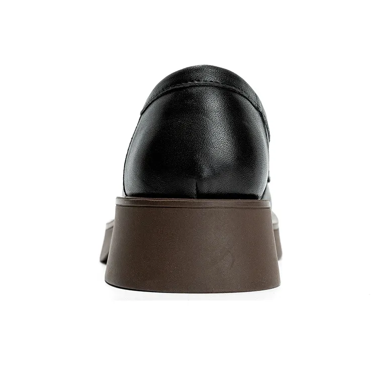 Q.VONTON Loafers Women's Low Top Black/Coffee-3