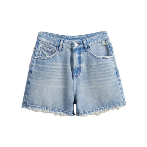 Ran and pure Denim Shorts Women's Light Blue