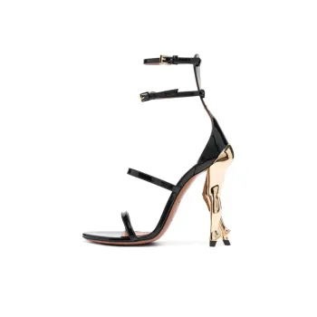 Alaïa 90mm Heeled Leather Sandals
