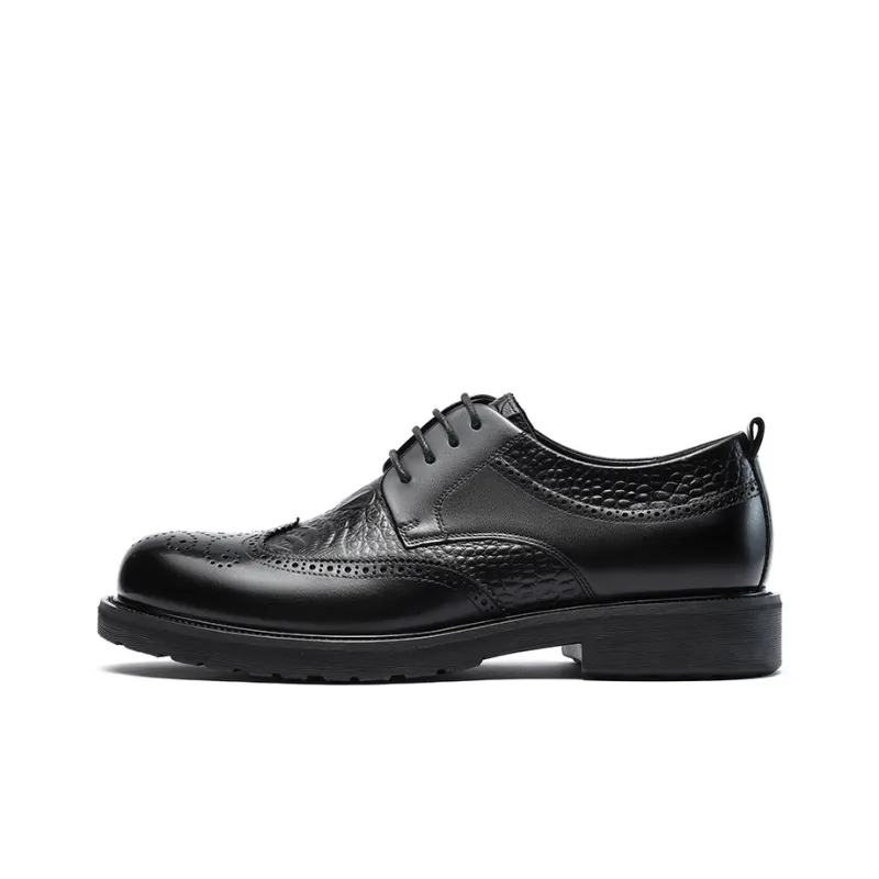 LAORENTOU Dress Shoes Men Low Top Black/Brown-0