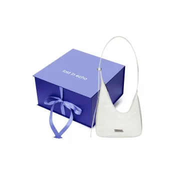 Lost In Echo Cow Leather Crescent Bag, Shoulder Bag Women's White