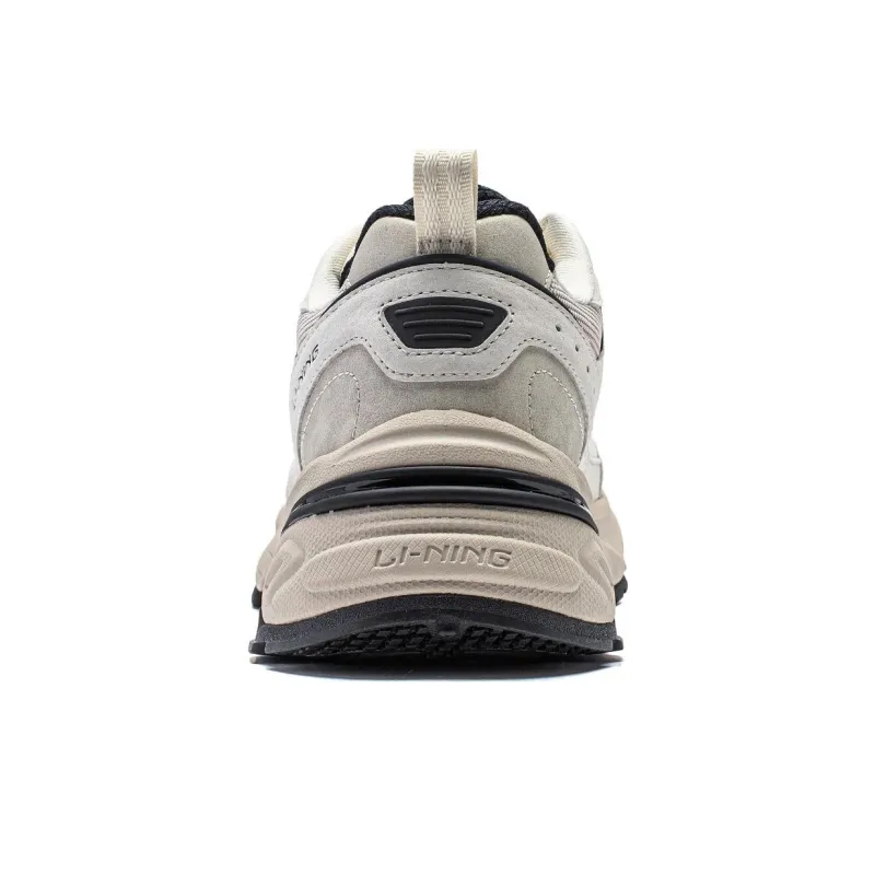 LiNing Beichen Cushioning, Slip Resistant, Abrasion Resistant Support Low Top Chunky Sneakers Women's White Gray-5