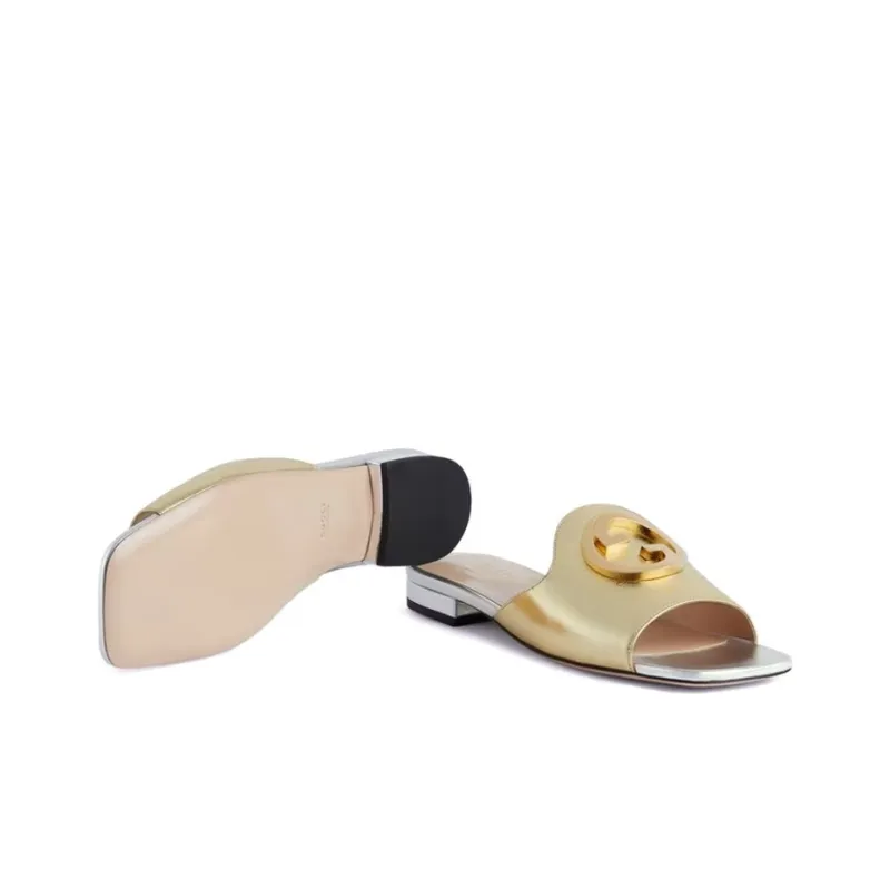 GUCCI Stylish Sandals Women's Gold-5
