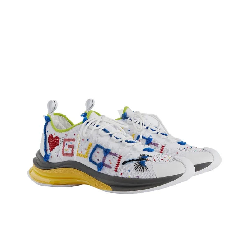GUCCI Run Sneakers White-3