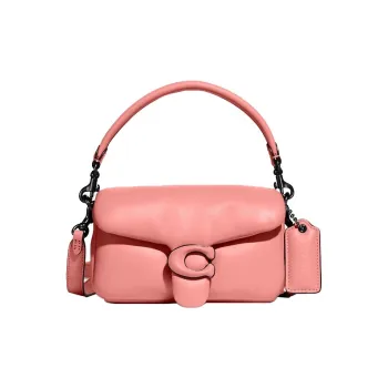 COACH Tabby Sheepskin Shoulder Bag Small Size Women's Macaron Pink