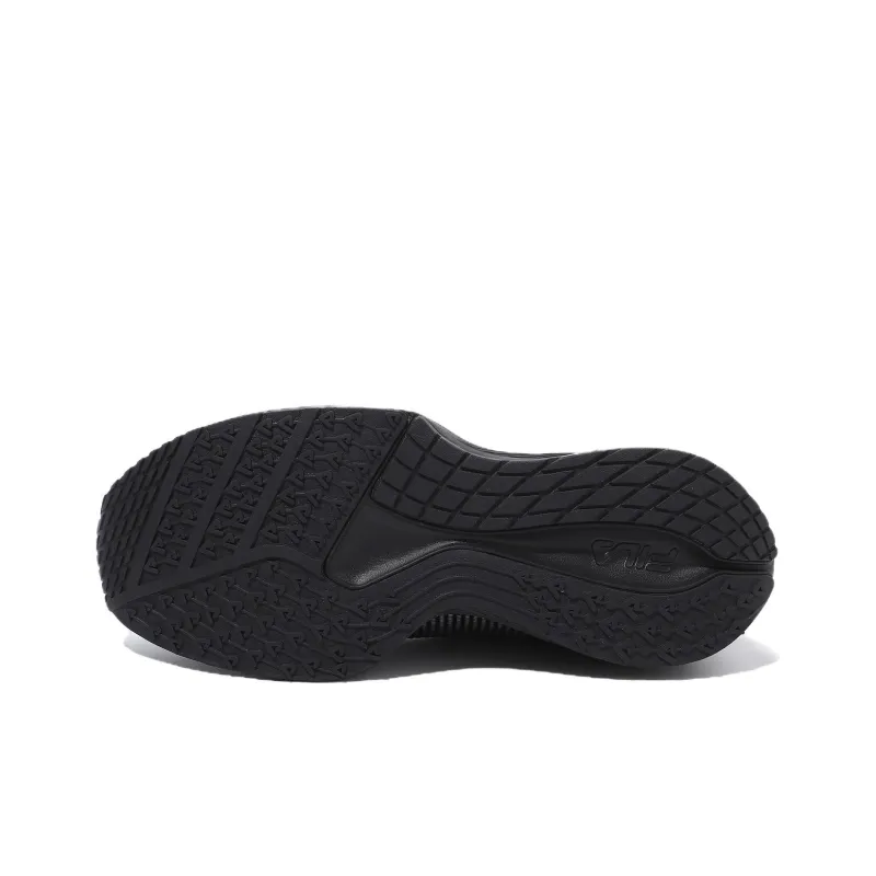FILA Cushioning Slip Resistant Low Top Casual Running Shoes Unisex Black-5