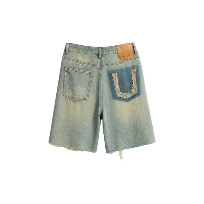 Ran and pure Denim Shorts Women's Vintage Blue-1