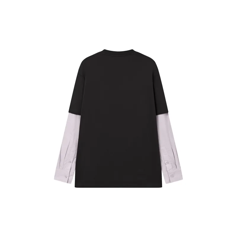 Caver&Hunter SS23 Mock Two Piece Long Sleeved T Shirt Unisex-1