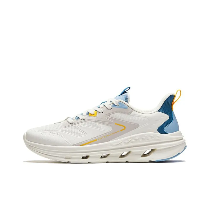 Anta Abrasion Resistant Breathable Low Top Running Shoes Men's Blue White-0
