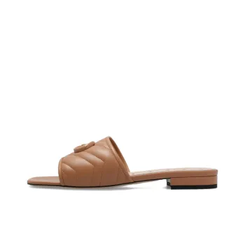 GUCCI Slide Slippers Women's Beige