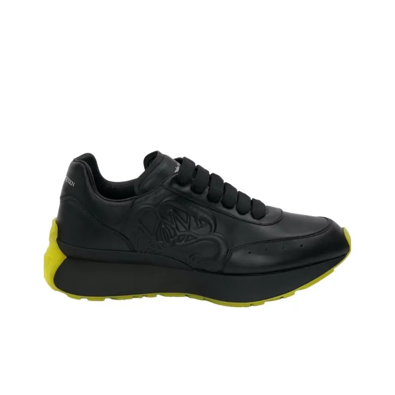 Alexander McQueen Sprint Runner Black Yellow-1