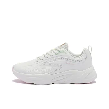 QIAODAN Cushioning Anti Slip And Wear Resistant Low Top Casual Shoes Women's Cloud Pink White