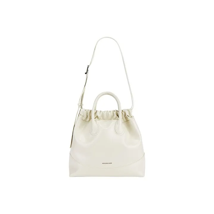 AMAZING SONG Stray Bag Series Cow Leather Tote Bag, Shopping Bag, Handbag, Crossbody Bag Tubas Women's Black/White-9