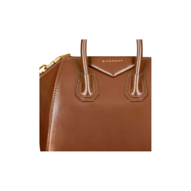 GIVENCHY Antigona Cow Leather Shoulder Bag Crossbody Bag Handbag Mini Women's Walnut Brown-4